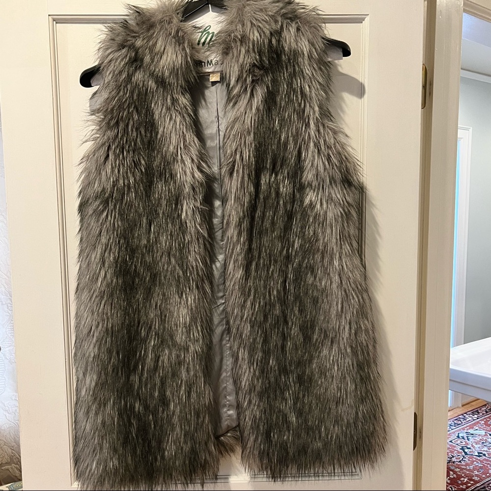 Michael Kors long faux fur vest